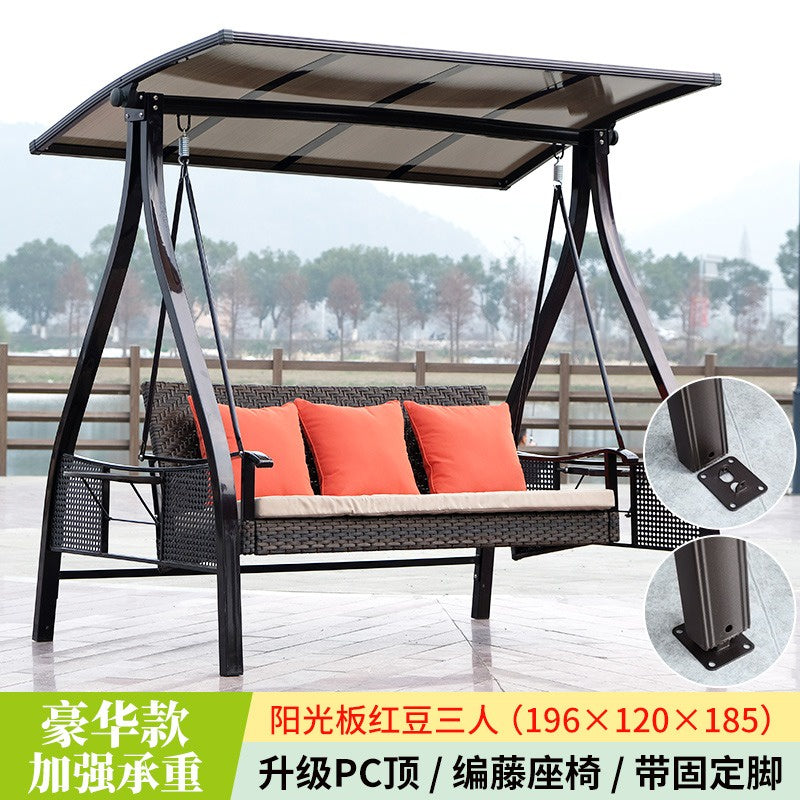 [2-3 Person] Outdoor Swing Balcony Swing Hanging Chair Home Garden Outdoor Courtyard Adjustable Canopy Hammocks 户外阳台秋千吊椅
