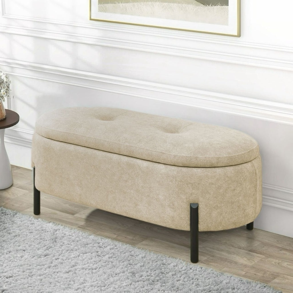 Multifunctional Storage Bench Stool Footrest Chair