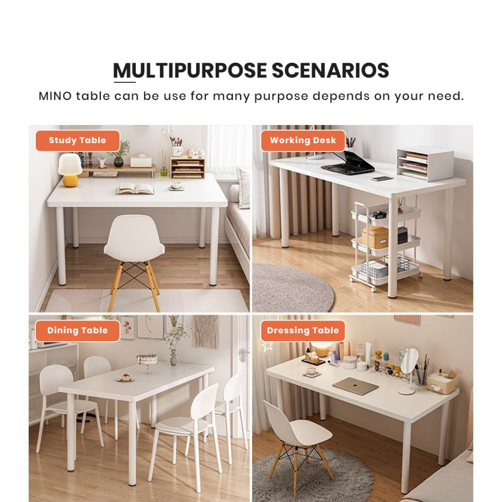 Minimalist Rectangular Dining Table Set With 4 Chairs