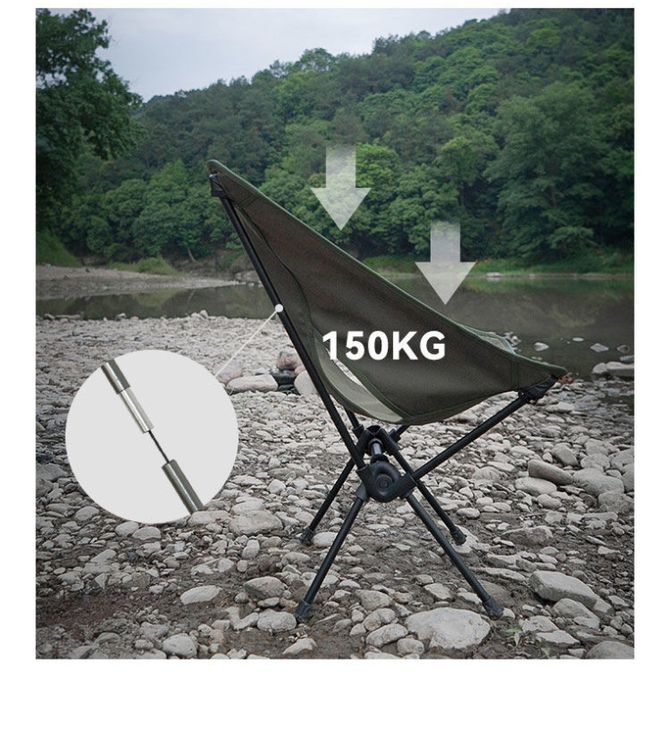 Lightweight Full Mesh Foldable Outdoor Moon Chair
