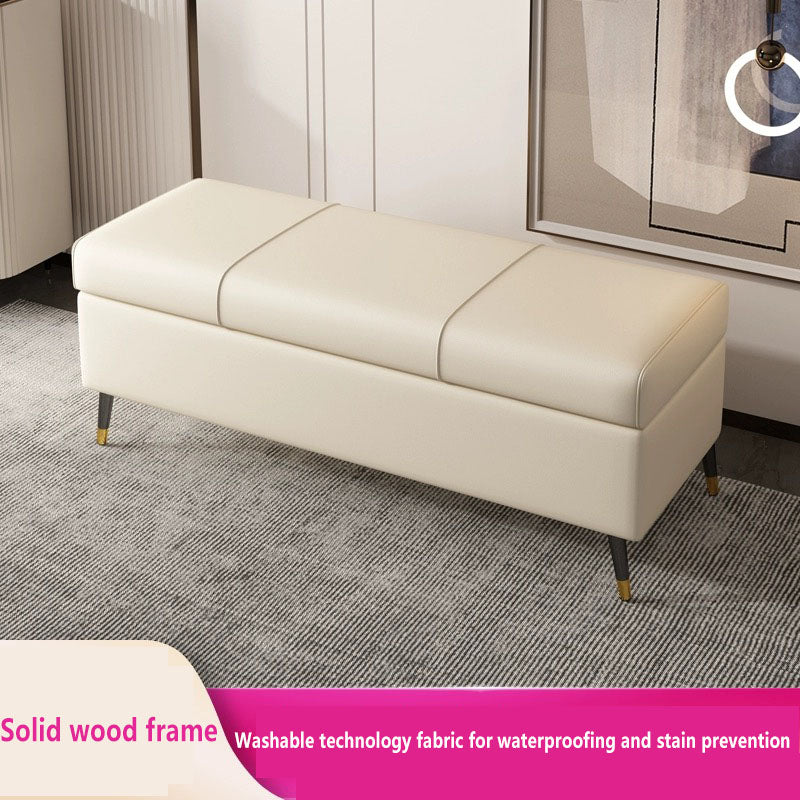 Tech Fabric Storage Shoe Bench Entryway Bedroom Stool