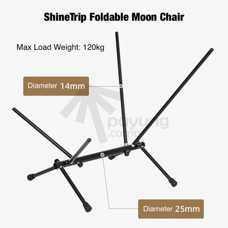 Ultralight Foldable Mesh Moon Chair Camping Fishing Picnic