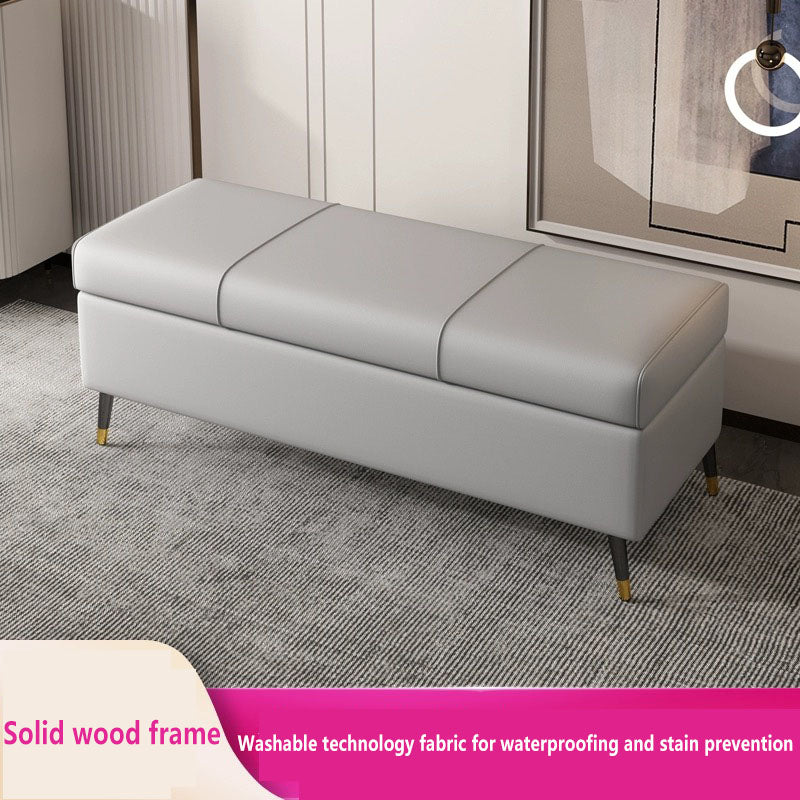 Tech Fabric Storage Shoe Bench Entryway Bedroom Stool