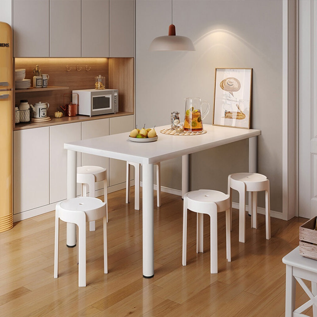 Minimalist Rectangular Dining Table Set With 4 Chairs