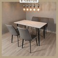 Modern Luxury Sintered Stone Cafe Dining Table Set