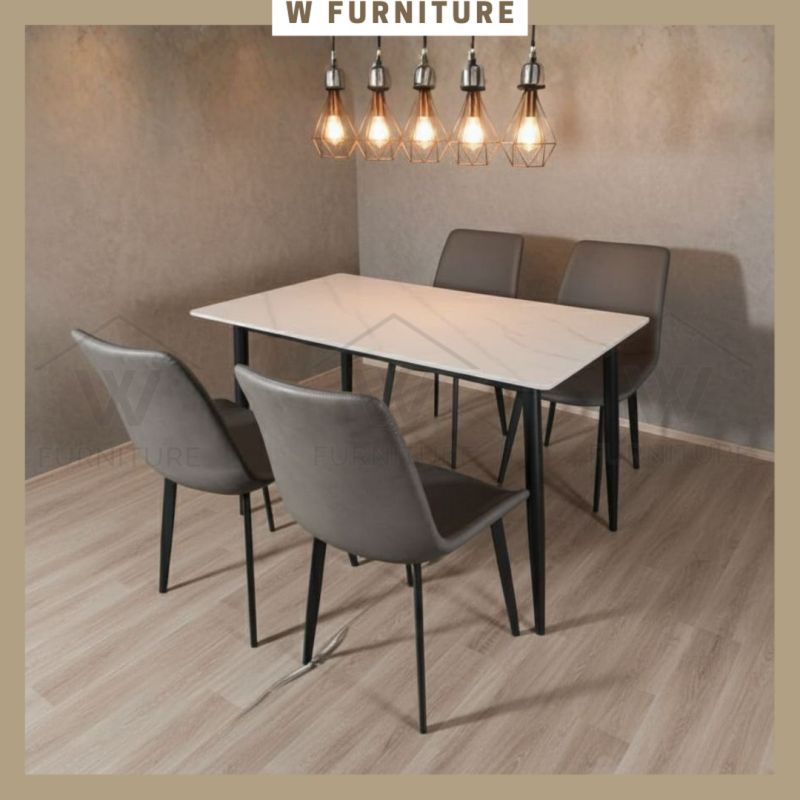 Modern Luxury Sintered Stone Cafe Dining Table Set