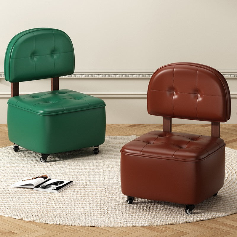 Multifunctional Soft Seat Stool With Backrest Small Sofa