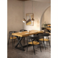 Industrial Style Wooden and Metal Dining Set