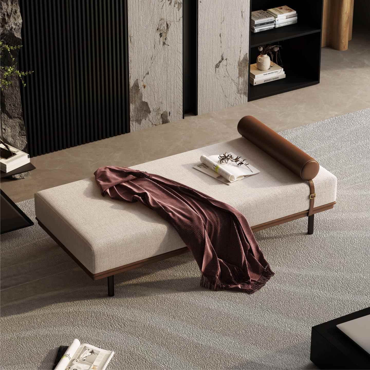 Italian Minimalist Footstool Bed Bench