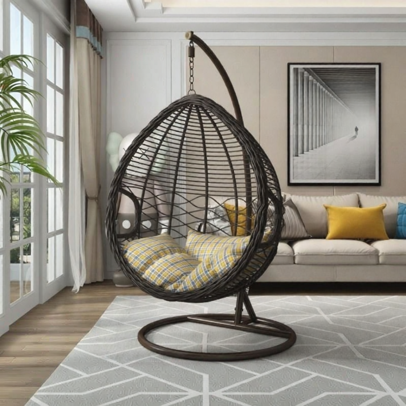 Rattan Nest Hanging Swing Chair Single Double Person