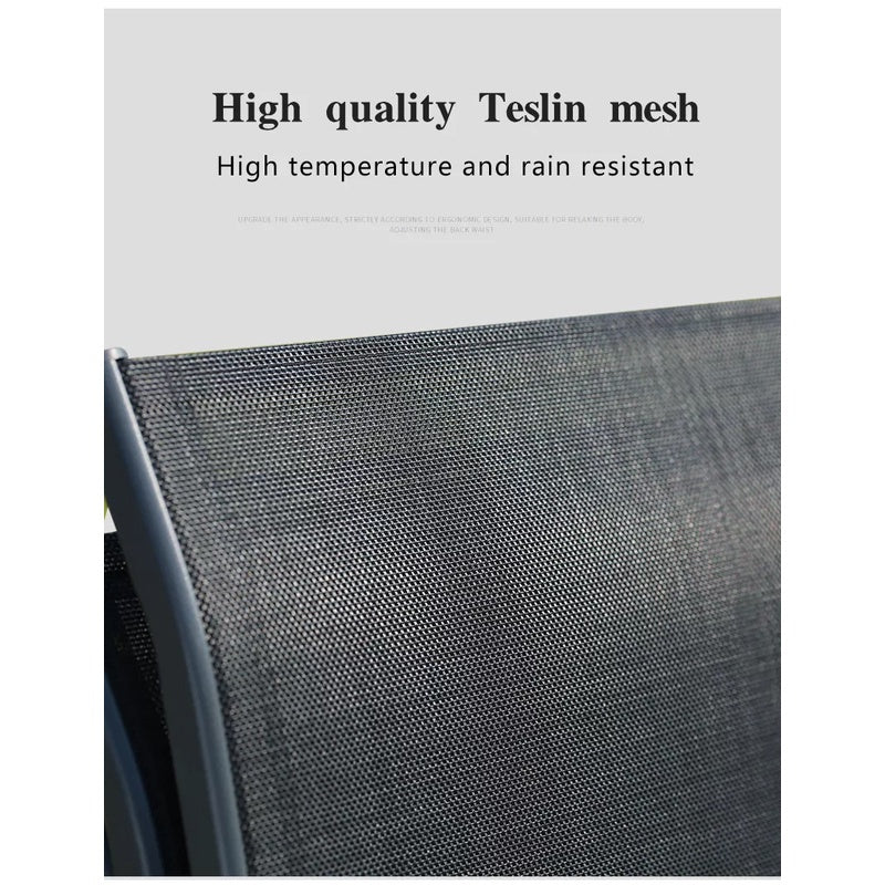 Luxury Mesh Metal Outdoor Patio Dining Side Chair
