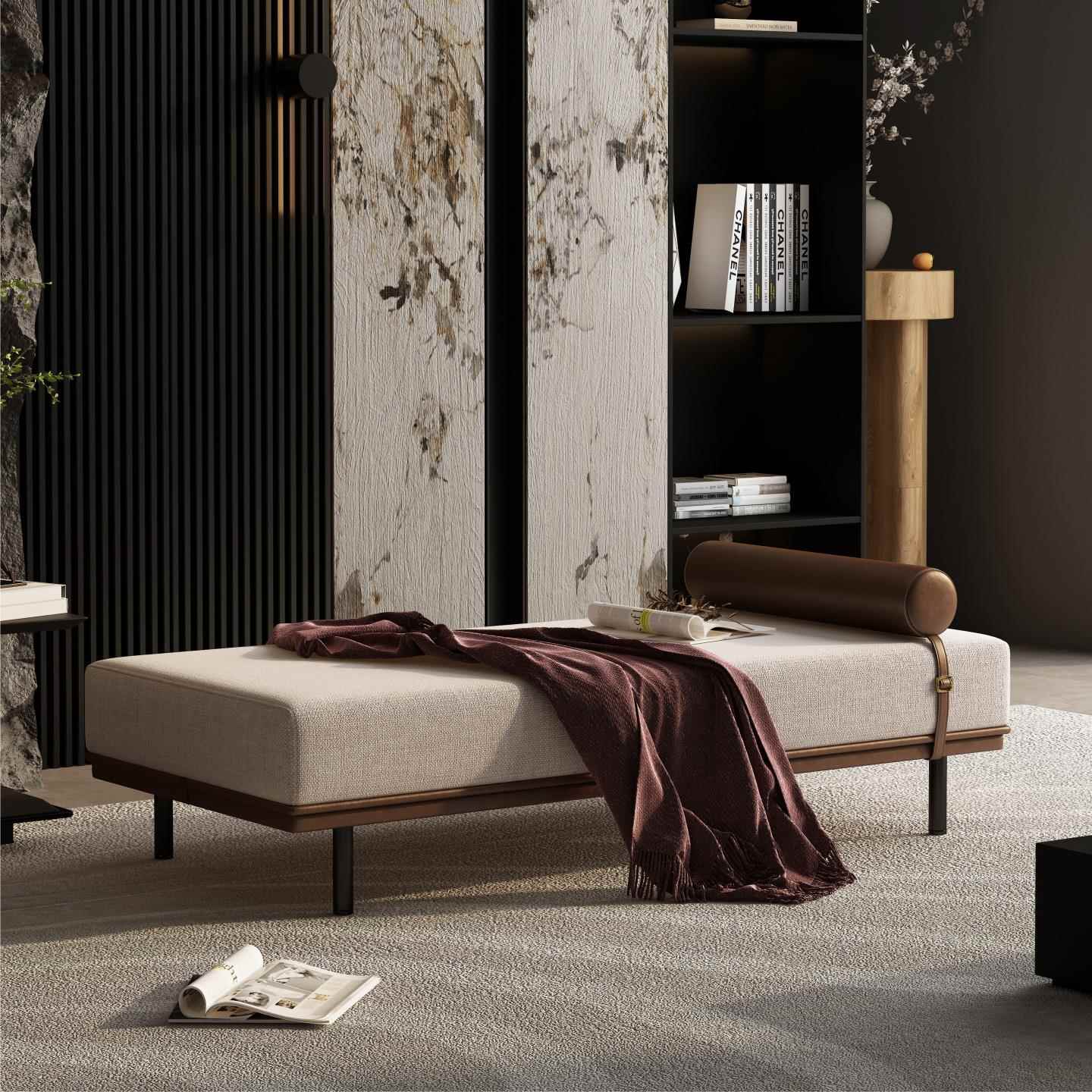 Italian Minimalist Footstool Bed Bench