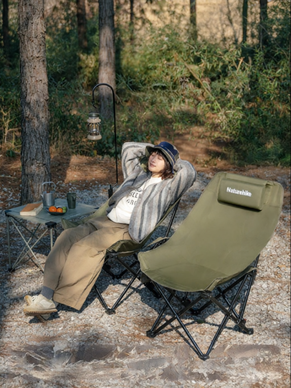 Adjustable High Back Mesh Folding Camping Chair