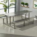 BOJIAJIAJU | Canteen Steel Combo Table Chair