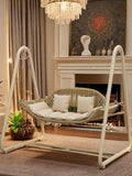 Art Style Wicker Double Hanging Outdoor Swing Chair