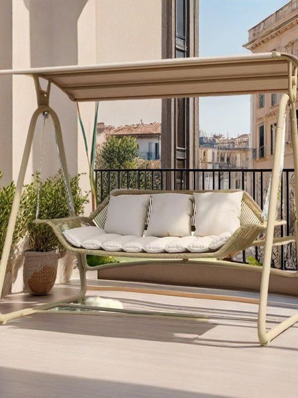 Art Style Wicker Double Hanging Outdoor Swing Chair