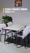 Sintered Stone Marble Dining Table Set 1+4/1+6 Seater