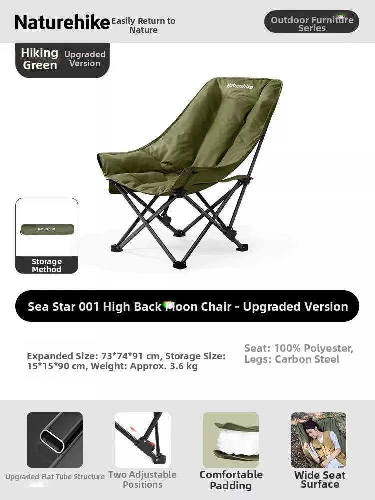 Adjustable High Back Mesh Folding Camping Chair