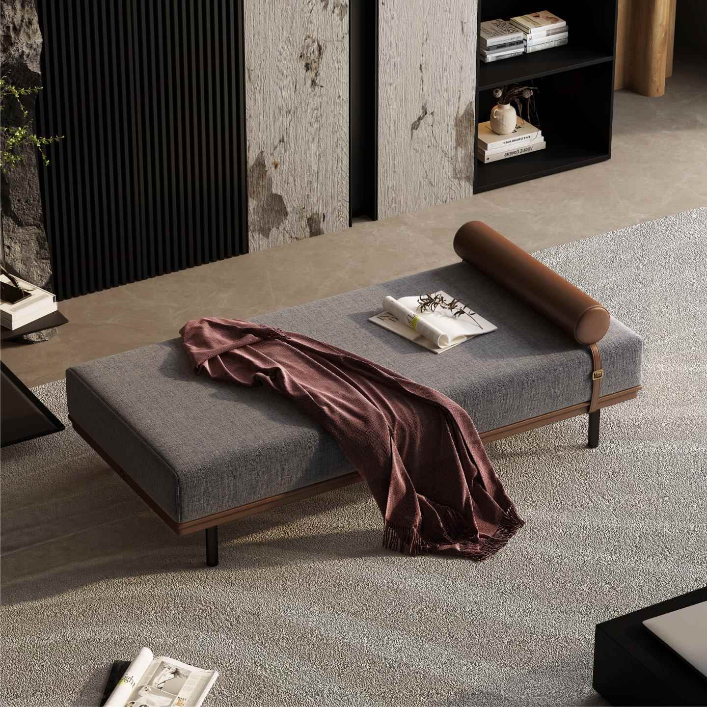 Italian Minimalist Footstool Bed Bench