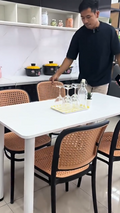 Minimalist Rectangular Dining Table Set With 4 Chairs