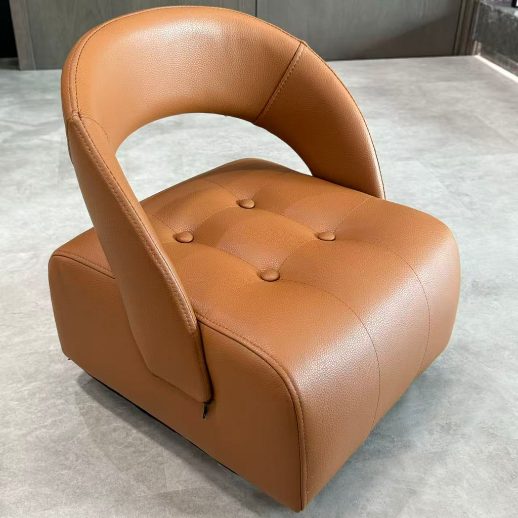maitian | Genuine Leather Omnidirectional Wheel Bench with Backrest