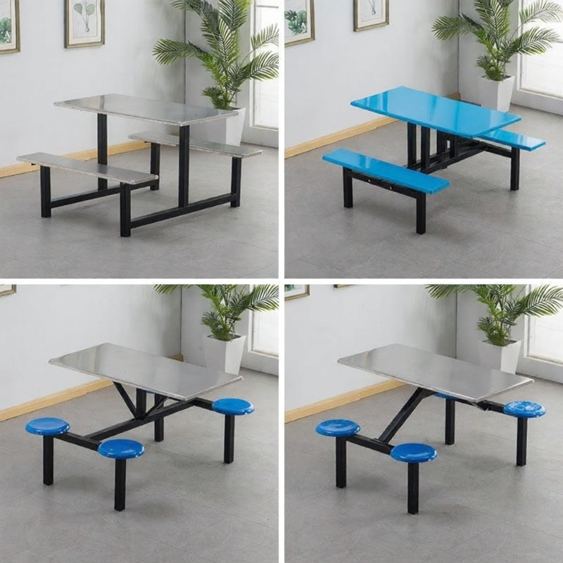 BOJIAJIAJU | Canteen Steel Combo Table Chair