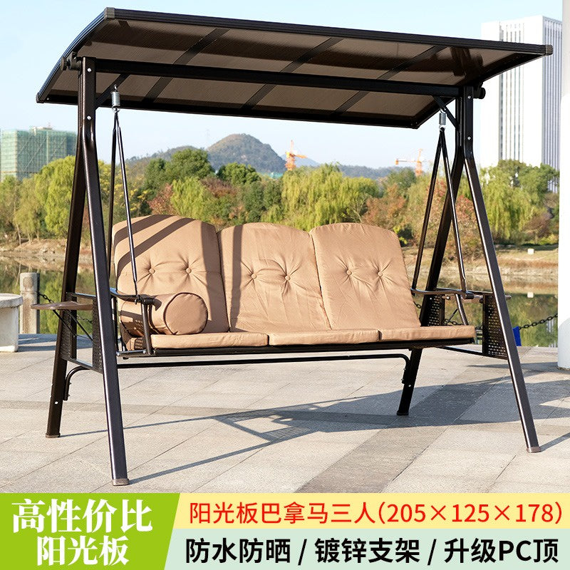 [2-3 Person] Outdoor Swing Balcony Swing Hanging Chair Home Garden Outdoor Courtyard Adjustable Canopy Hammocks 户外阳台秋千吊椅