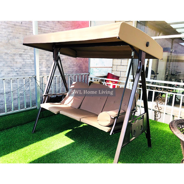 [2-3 Person] Outdoor Swing Balcony Swing Hanging Chair Home Garden Outdoor Courtyard Adjustable Canopy Hammocks 户外阳台秋千吊椅