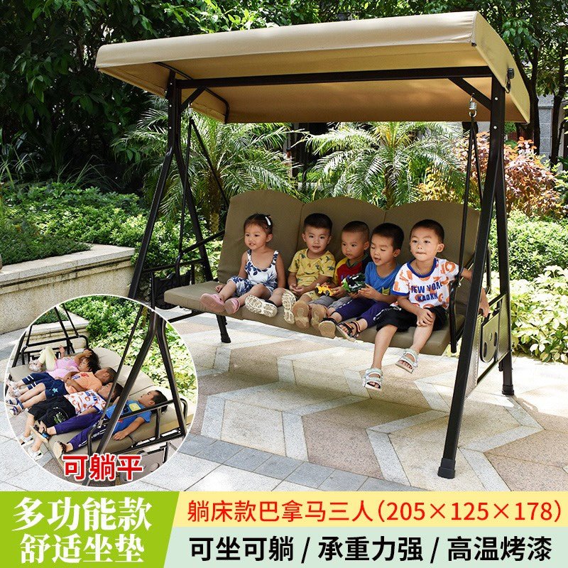 [2-3 Person] Outdoor Swing Balcony Swing Hanging Chair Home Garden Outdoor Courtyard Adjustable Canopy Hammocks 户外阳台秋千吊椅