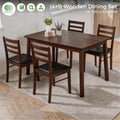 Modern Wooden 1+4 Seater Home Apartment Dining Set