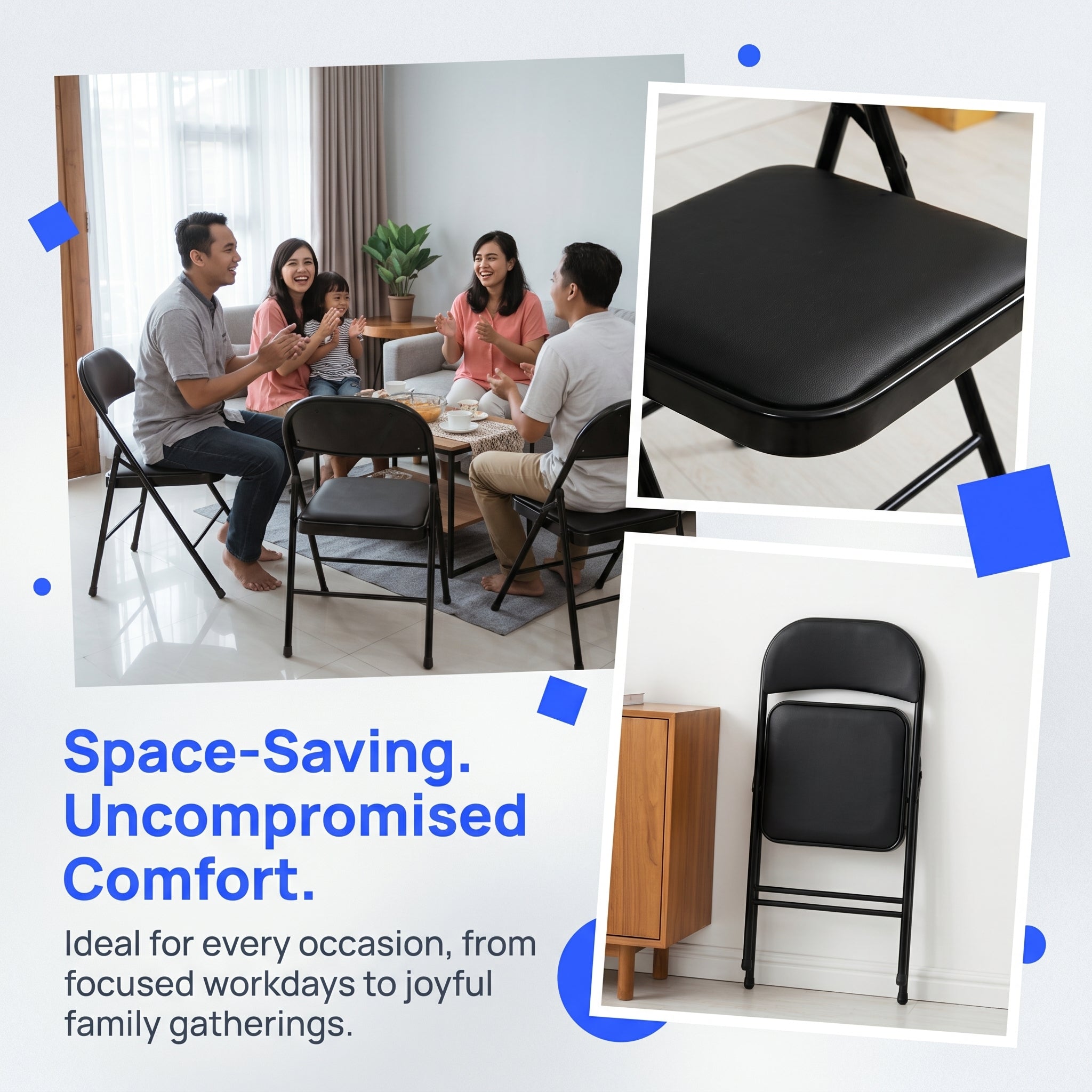 PU Mesh No Assembly Foldable Multi-scene Leisure Chair