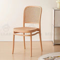 Belilah Kerusi Rotan Armrest Rattan Chair Arm Chair PP Stackable Minimalist Outdoor KerusiCafe Backrest Chair