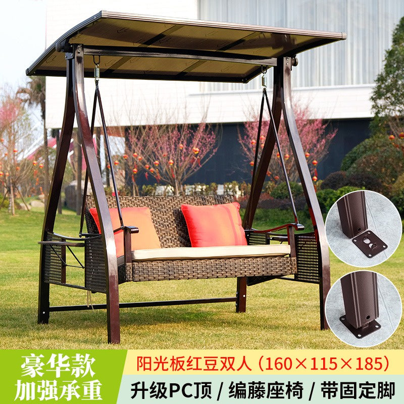 [2-3 Person] Outdoor Swing Balcony Swing Hanging Chair Home Garden Outdoor Courtyard Adjustable Canopy Hammocks 户外阳台秋千吊椅