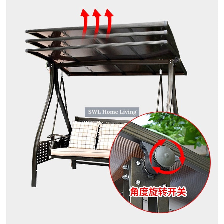 [2-3 Person] Outdoor Swing Balcony Swing Hanging Chair Home Garden Outdoor Courtyard Adjustable Canopy Hammocks 户外阳台秋千吊椅