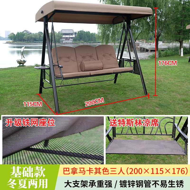 [2-3 Person] Outdoor Swing Balcony Swing Hanging Chair Home Garden Outdoor Courtyard Adjustable Canopy Hammocks 户外阳台秋千吊椅