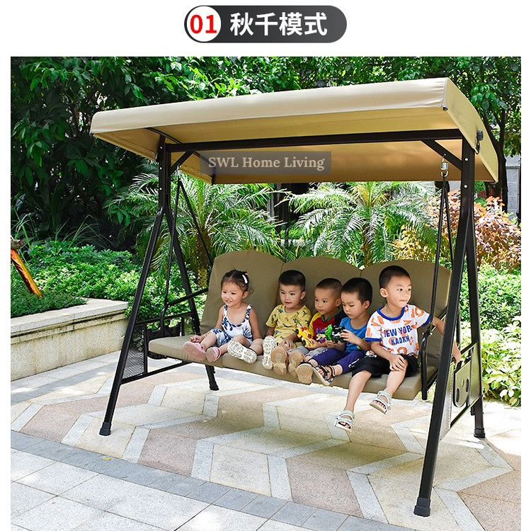 [2-3 Person] Outdoor Swing Balcony Swing Hanging Chair Home Garden Outdoor Courtyard Adjustable Canopy Hammocks 户外阳台秋千吊椅