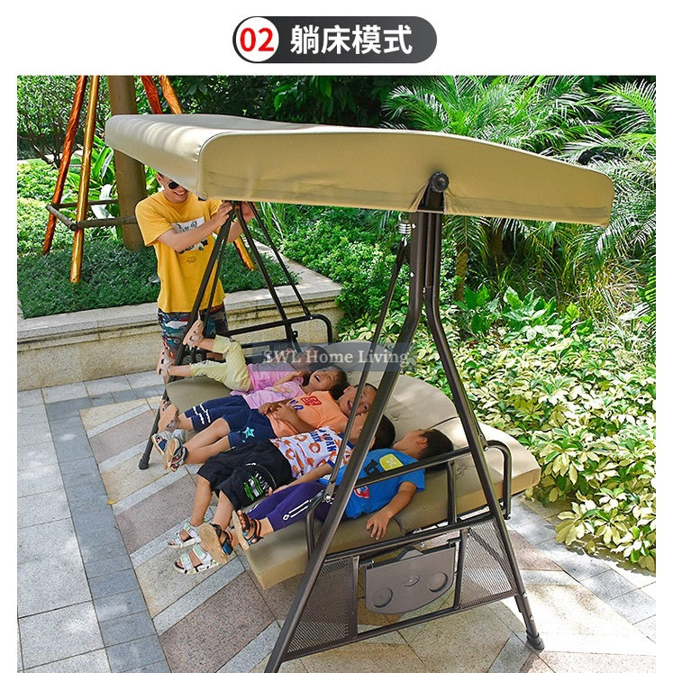 [2-3 Person] Outdoor Swing Balcony Swing Hanging Chair Home Garden Outdoor Courtyard Adjustable Canopy Hammocks 户外阳台秋千吊椅
