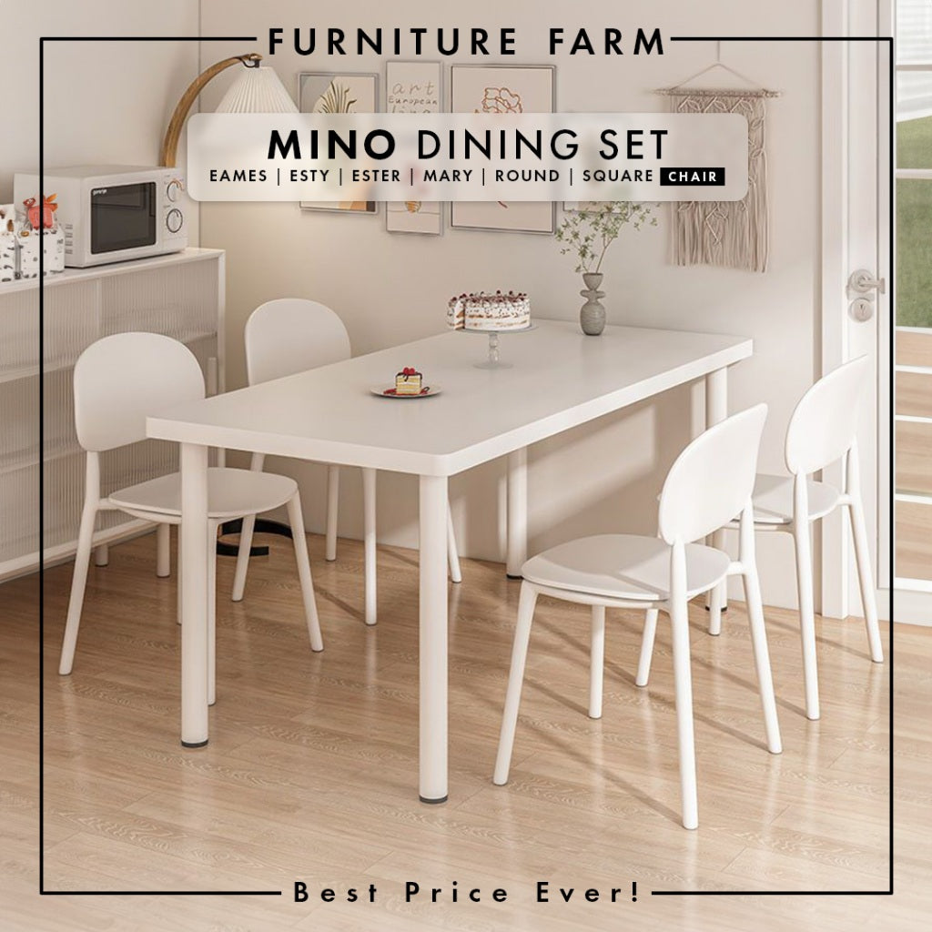 Minimalist Rectangular Dining Table Set With 4 Chairs